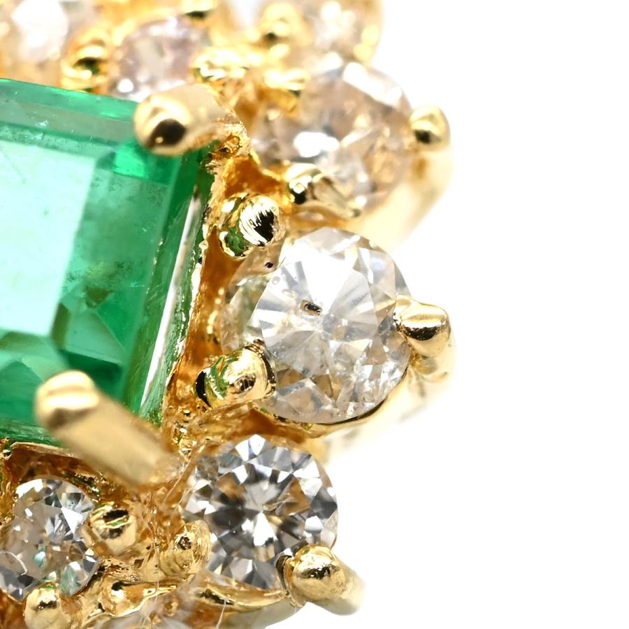 ペンダントトップ エメラルド 0.30ct ダイヤ グリーン グリーン 