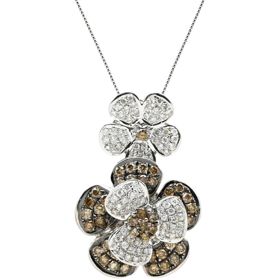 美品　K18PG ネックレス オニキス ダイヤモンド フラワー 花 パヴェ classicchess_csn00239