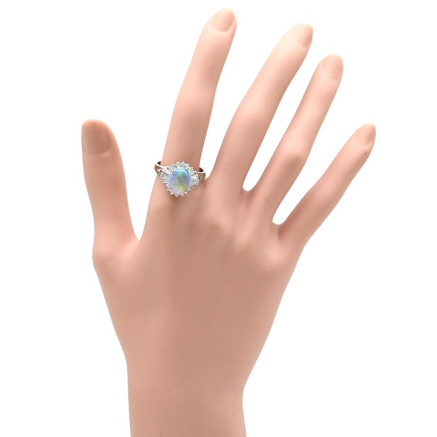 リング 指輪 ブラックオパール 2.62ct ダイヤモンドリング シルバー