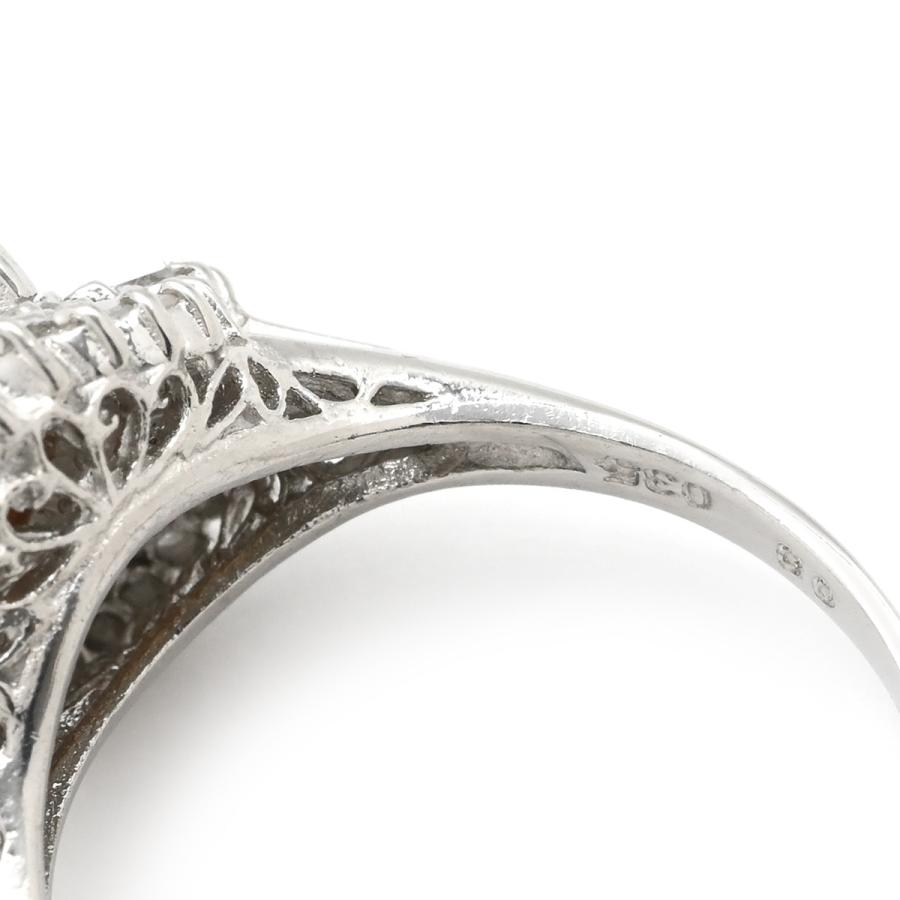 リング 指輪 ブラックオパール 0.8ct ダイヤモンドリング シルバー