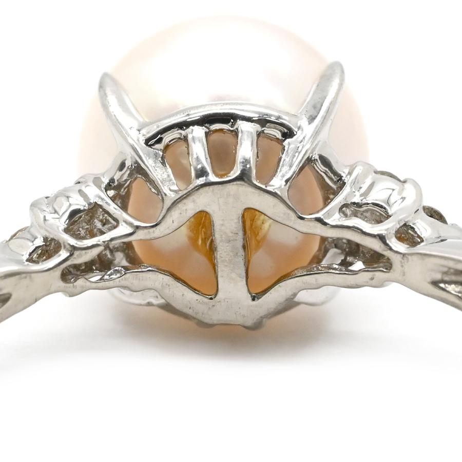 リング 指輪 パール 9.4mm ダイヤ 0.08ct シルバー プラチナシルバー