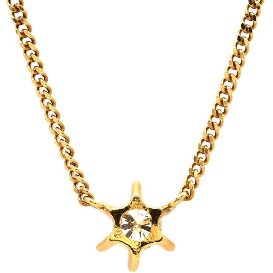 ネックレス ダイヤモンド 0.31ct ゴールド イエローゴールド Au750 18K 18金 1P 1石 1粒 ソリティア 6本爪 プリンセスサイズ_1