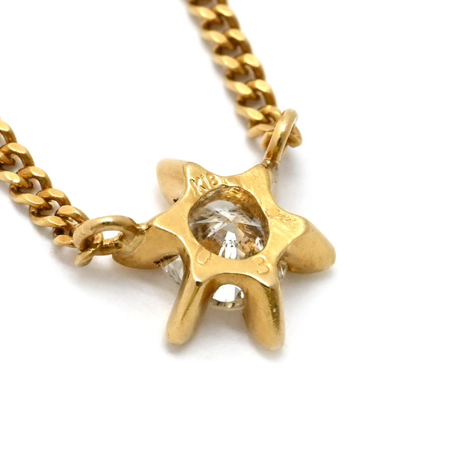 ネックレス ダイヤモンド 0.31ct ゴールド イエローゴールド Au750 18K 18金 1P 1石 1粒 ソリティア 6本爪 プリンセスサイズ_7