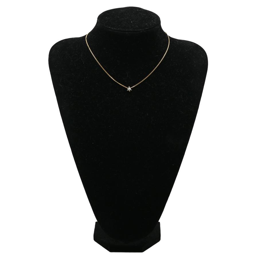 ネックレス ダイヤモンド 0.31ct ゴールド イエローゴールド Au750 18K 18金 1P 1石 1粒 ソリティア 6本爪 プリンセスサイズ_8