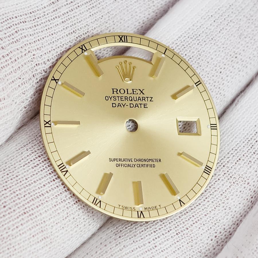 ロレックス ROLEX 腕時計パーツ 純正 デイデイト 19018用 ダイアル ステンレススチール シャンパンゴールド 替え 文字盤 シャンパンゴールド 三針セット 交換 予備 トリチウム【中古】 デイデイト ロレックス 純正 19018用 ダイアル 替え 文字盤 シャンパン