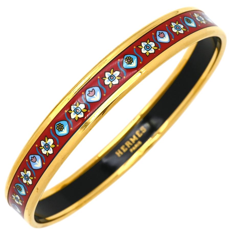 HERMES（エルメス） バングル エマイユ PM GP マルチカラー 花柄