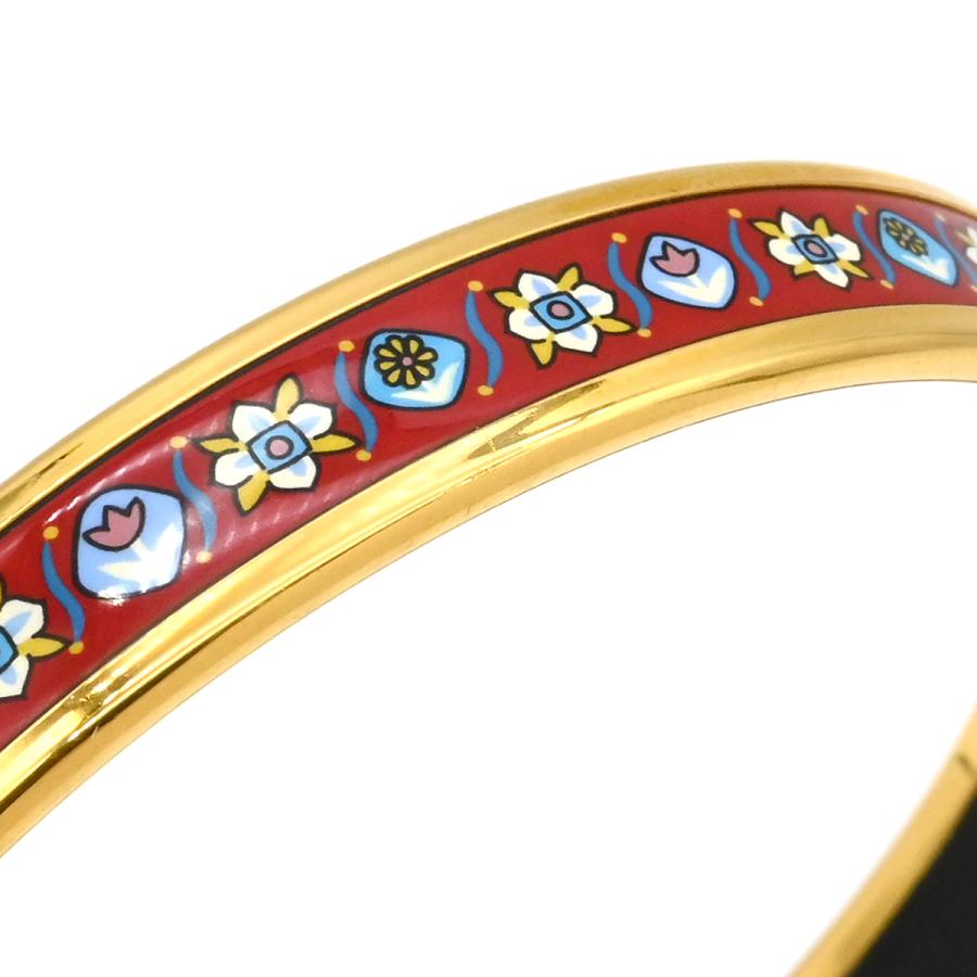 HERMES（エルメス） バングル エマイユ PM GP マルチカラー 花柄