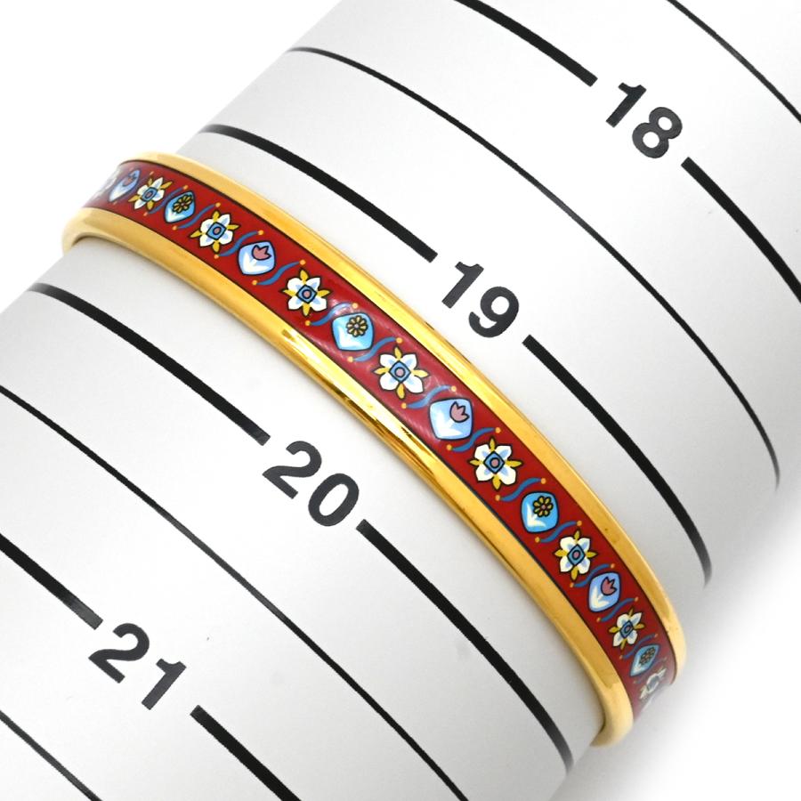 まなみちゃん　エルメス　HERMES バングル 多色装飾 HERMES（エルメス） バングル エマイユ PM GP マルチカラー 花柄