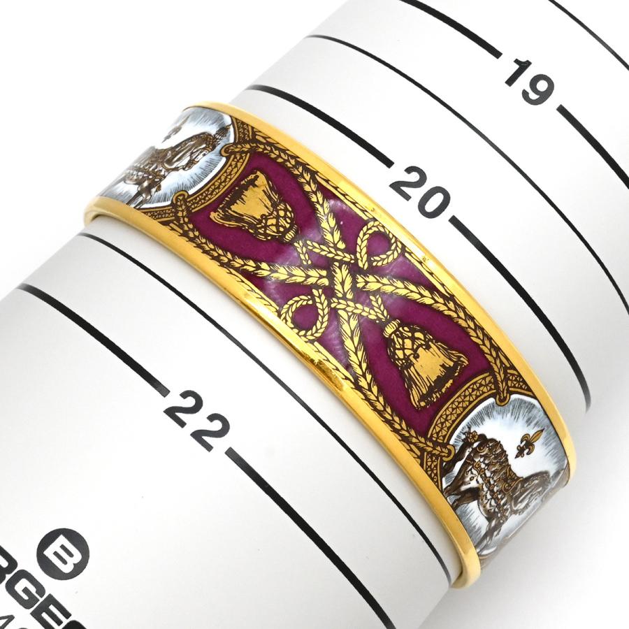 HERMES（エルメス） バングル エマイユ GM GP マルチカラー ローズ 馬