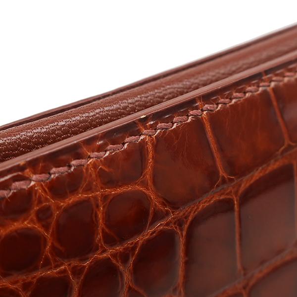 HERMÈS アリゲーターベアンダークブラウン 二つ折り財布 HERMES（エルメス） 長財布 ベアンクラシック アリゲーター ブラウン