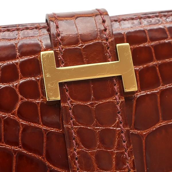 HERMES（エルメス） 長財布 ベアンクラシック アリゲーター ブラウン