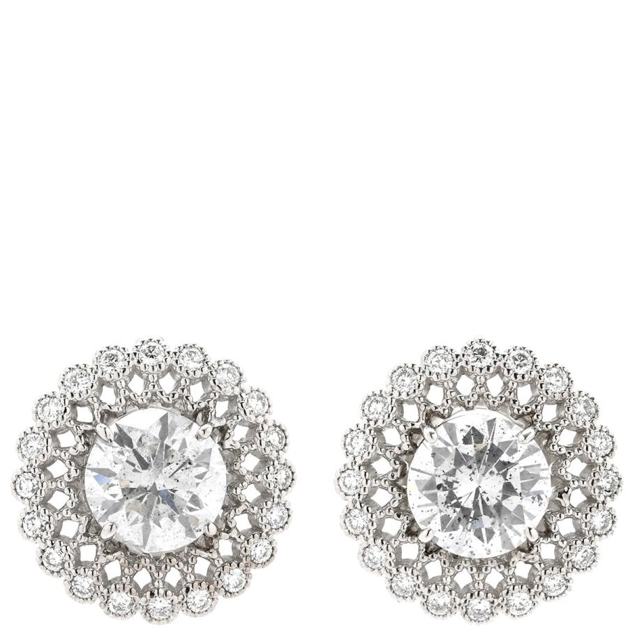 ✨ハイクオリティ✨ラージサイズ　シルバー　ピアス　ダイヤモンド　※イヤリング可能 ピアス ダイヤモンド 2.01ct SI2 シルバー 大粒ダイヤ ラージ