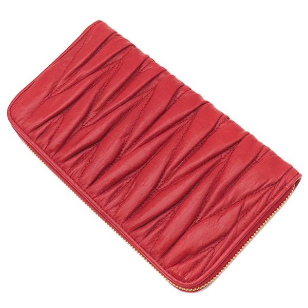 miu miu（ミュウミュウ） 長財布 マテラッセ ラウンドファスナー