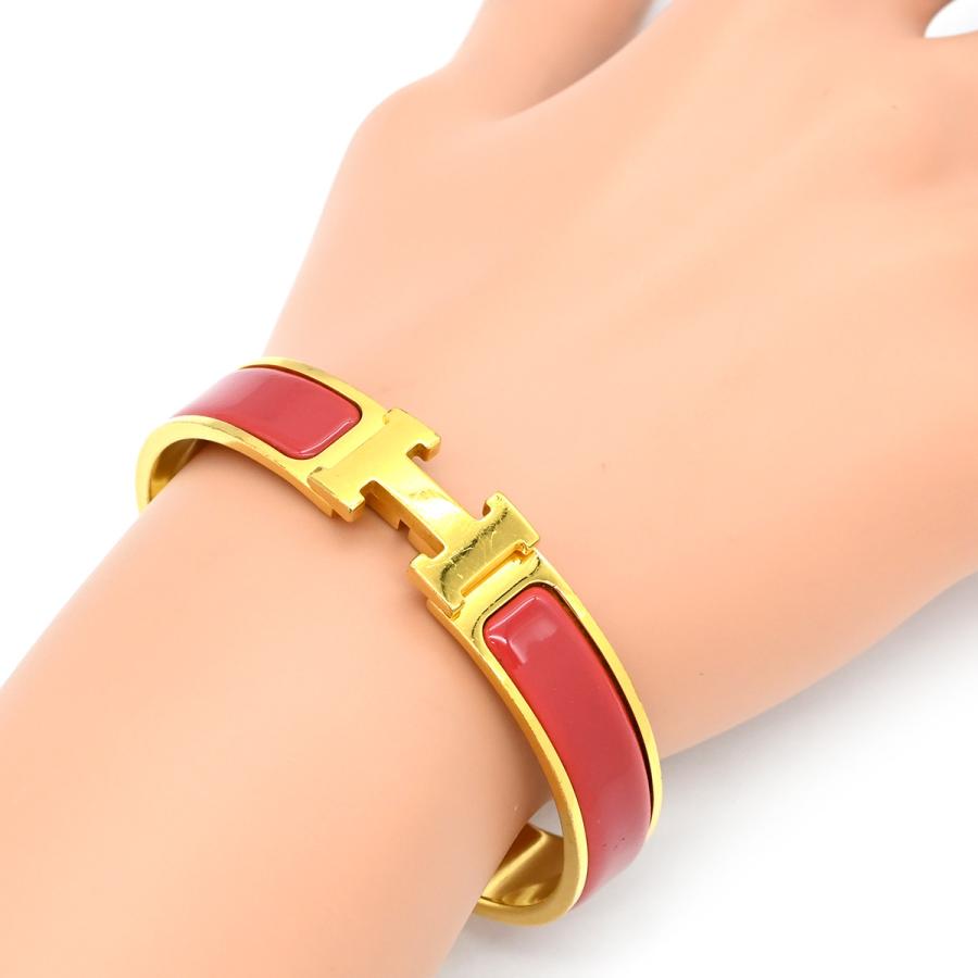 HERMES（エルメス） ブレスレット クリックH PM GP レッド Hブレス