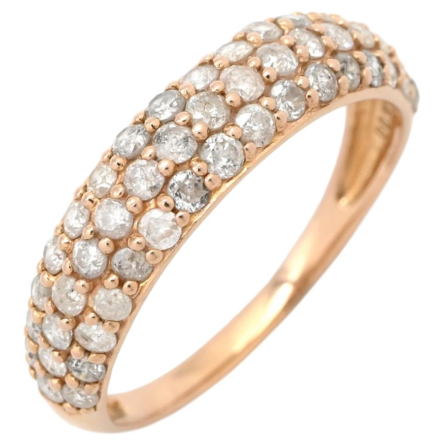 リング 指輪 ドーム型ダイヤリング ゴールド K18 Au750 PG 1.00ct