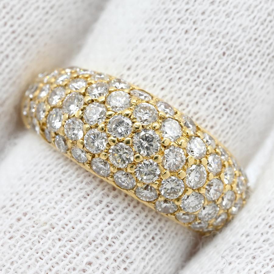 リング 指輪 ドーム型ダイヤリング ゴールド イエローゴールド K18