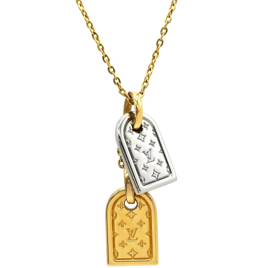 美品 LOUIS VUITTON ネックレス ナノグラム LV コリエ タグ LOUIS VUITTON（ルイ・ヴィトン） ネックレス ナノグラム メタル