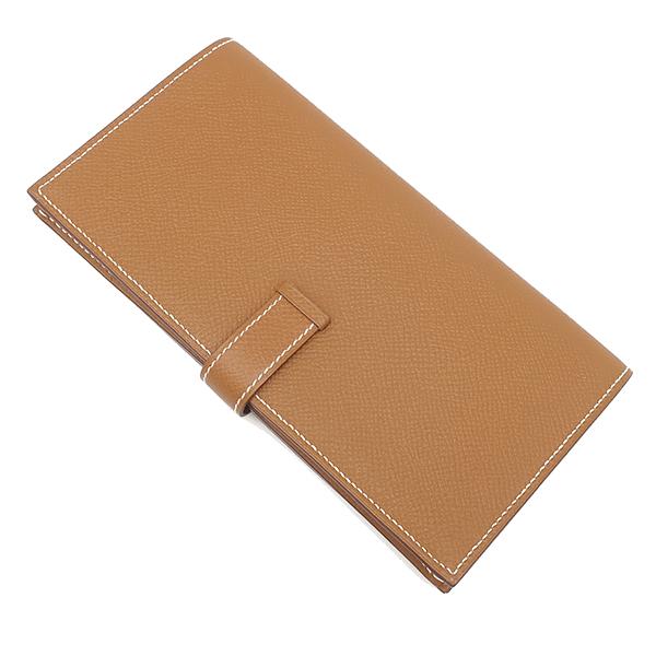 HERMES（エルメス） 長財布 ベアンスフレ ヴォーエプソン ブラウン 茶 