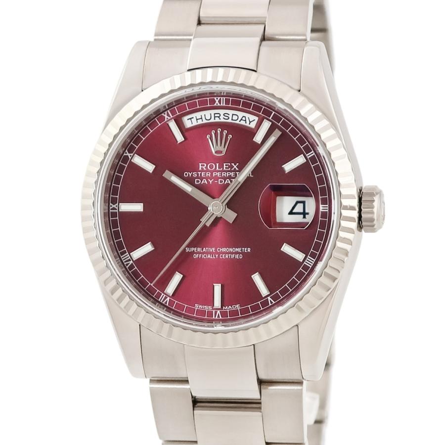 デイデイト 【3年保証】 ロレックス 36 チェリー 118239 メーカーOH済