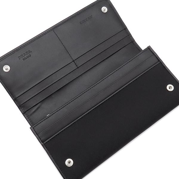 PRADA（プラダ） 長財布 イブニング ベア ナイロン ブラック ブラック