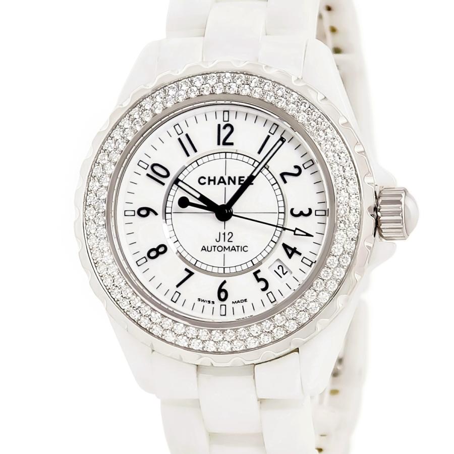 J12 【3年保証】 シャネル H0969 ホワイトセラミック 純正ダイヤ