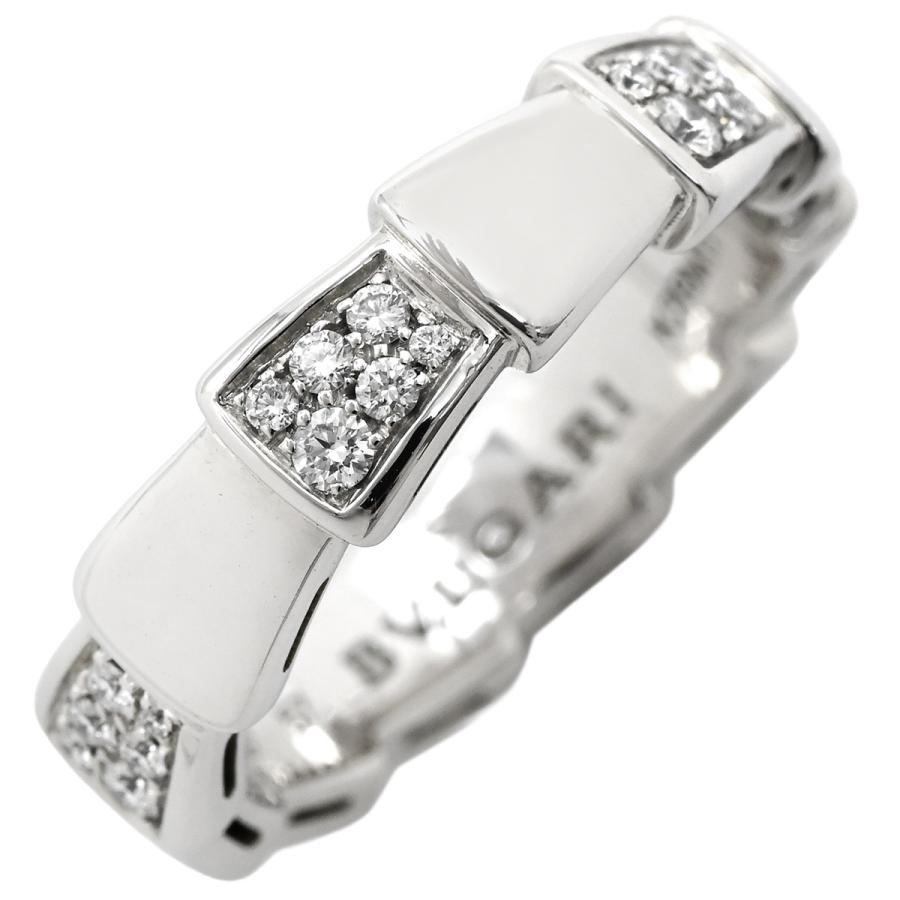 セルペンティ ブルガリ リング 指輪 ヴァイパー ダイヤモンド シルバー