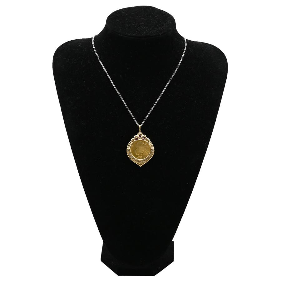 ペンダントトップ コイン 金貨 ゴールド 10ドル金貨 アメリカンインディアンヘッド 750 18K ?21.6 ネックレストップ ペンダントヘッド