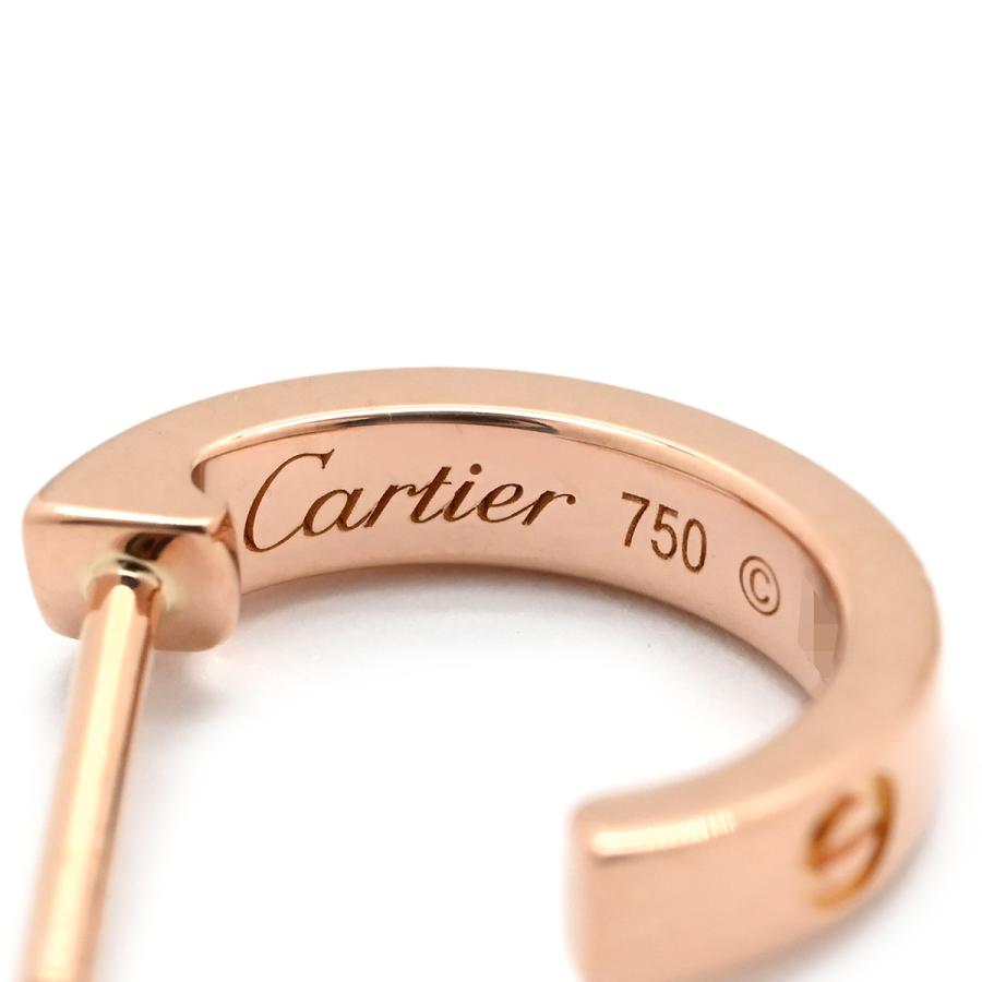 Cartier LOVE フープピアス 1Pダイヤ ピンクゴールド LOVE（Cartier） カルティエ ピアス ラブ LOVE フープピアス SM