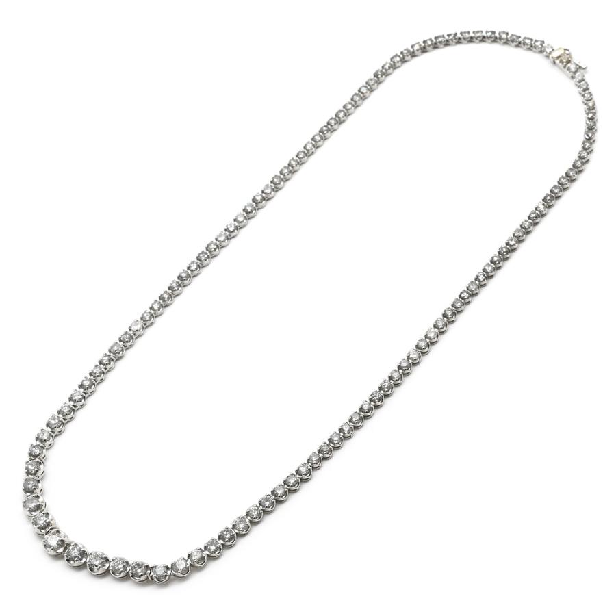 ネックレス ダイヤモンドテニスネックレス シルバー ホワイトゴールド