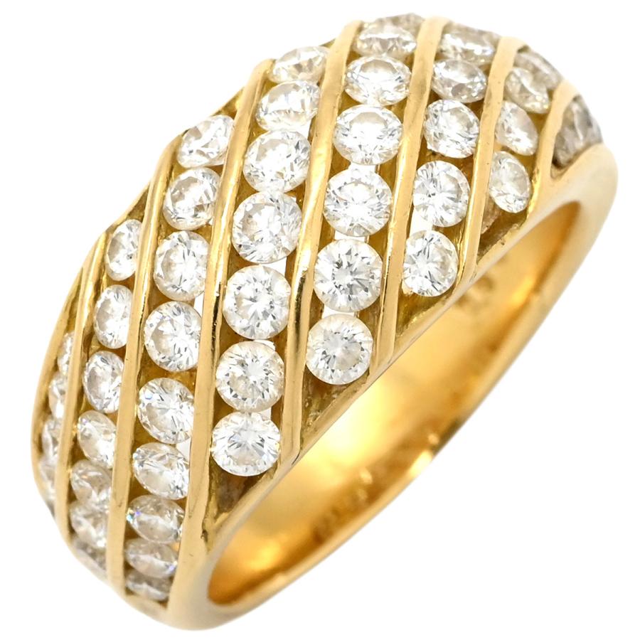 K18金ゴールド　パヴェ1ctリング 14号⭐︎成人式おめでとう♪割引き！ リング 指輪 ダイヤモンド 1.50ct ゴールド イエローゴールド K18YG