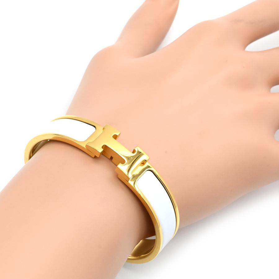 HERMES（エルメス） ブレスレット クリックH PM GP ホワイト 白 H
