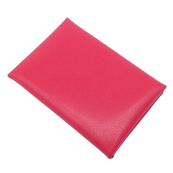 エルメス　ガルヴィデュオ　ピンク HERMES（エルメス） カードケース カルヴィ デュオ シェーブル ピンク