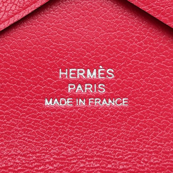 HERMES（エルメス） カードケース カルヴィ デュオ シェーブル ピンク 