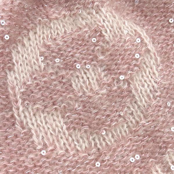 美品　ルイヴィトン　モノグラム　ニット帽　ビーニー　ピンク　スパンコール　ラメ LOUIS VUITTON（ルイ・ヴィトン） ニットキャップ スパンコール