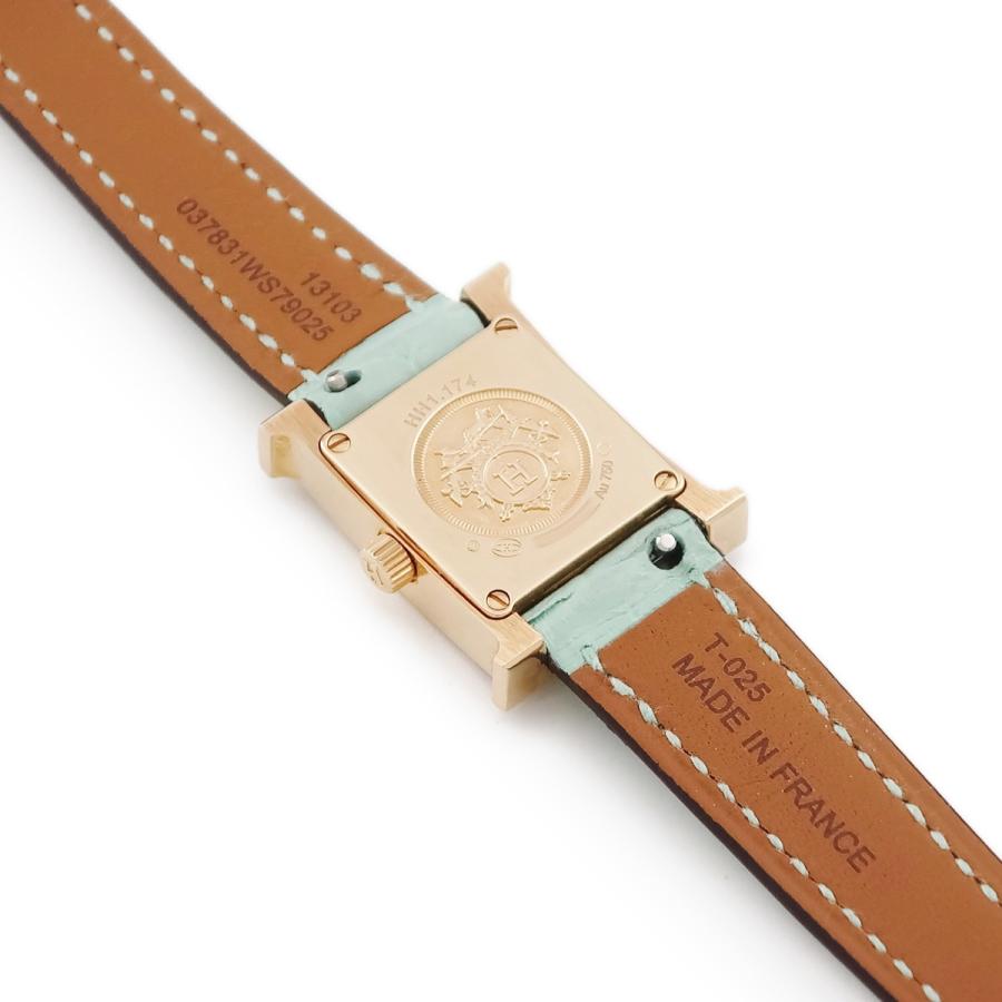 エルメス Hウォッチ TPM HH1.174 K18PG無垢 純正ダイヤ アマゾナイト H型 クオーツ レディース 腕時計 HERMES（エルメス） 【3年保証】 Hウォッチ TPM HH1.174 K18PG無垢