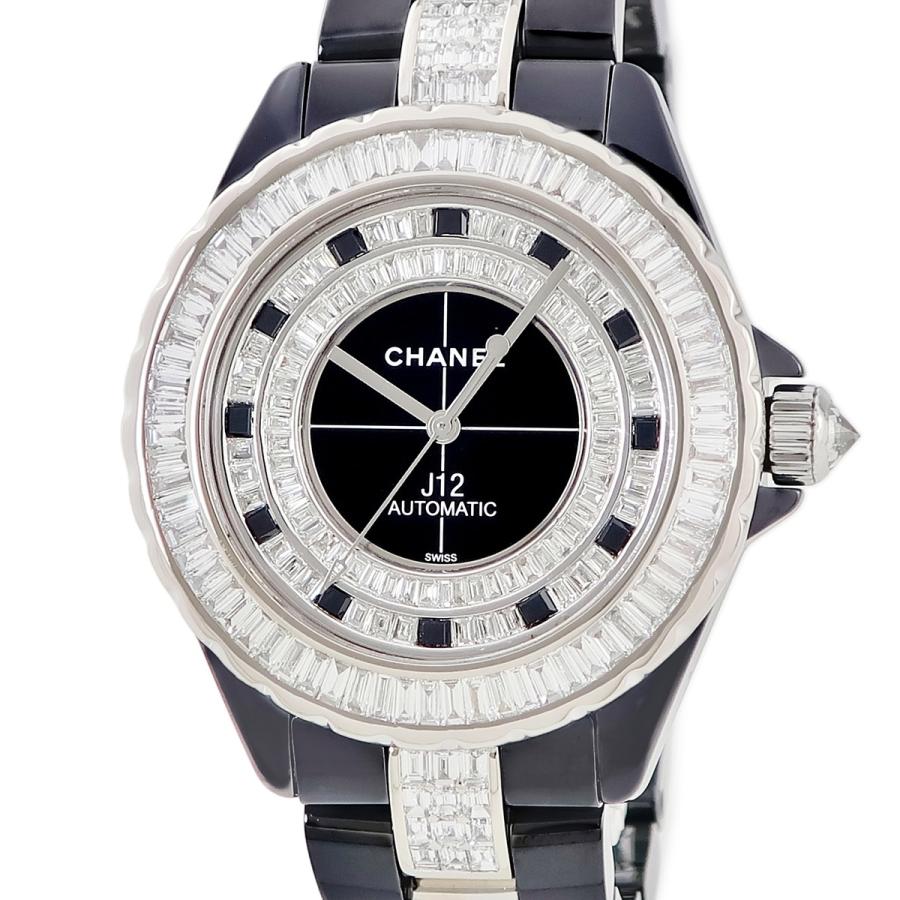 J12 【3年保証】 シャネル 42mm オートマティック H7418 OH済 ブラック