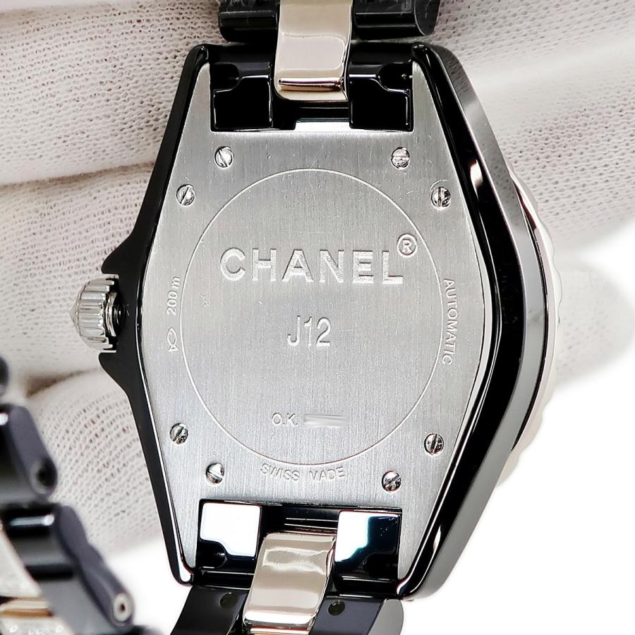 J12 【3年保証】 シャネル 42mm オートマティック H7418 OH済 ブラック