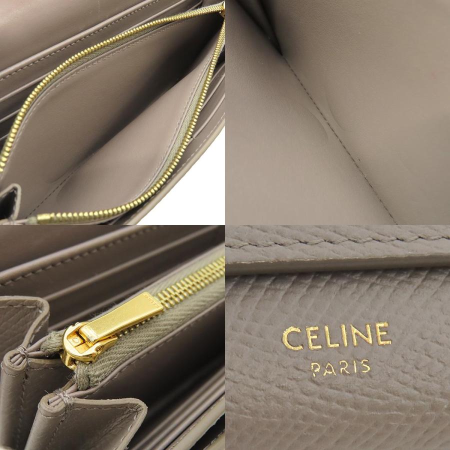 CELINE（セリーヌ） 二つ折り財布 ラージフラップ ウォレット カーフ
