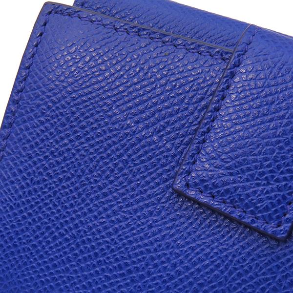 サルヴァトーレ・フェラガモ Salvatore Ferragamo 二つ折り財布 ヴァラ リボン レザー ブルー ゴールド金具 青 コンパクトウォレット 22A926【中古】 FERRAGAMO（フェラガモ） サルヴァトーレ・フェラガモ 二つ折り財布