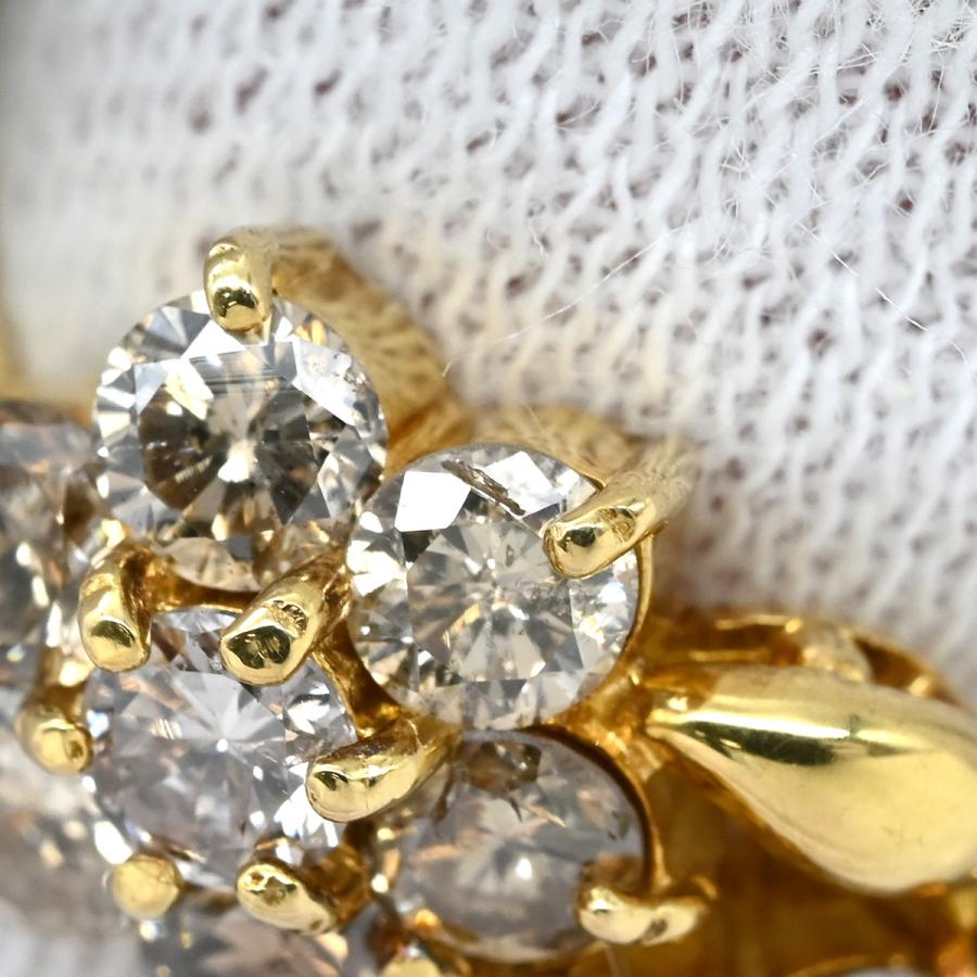 リング 指輪 ダイヤ 1.0ct ゴールド YG Au750 18K 18金 10P 10石 10粒