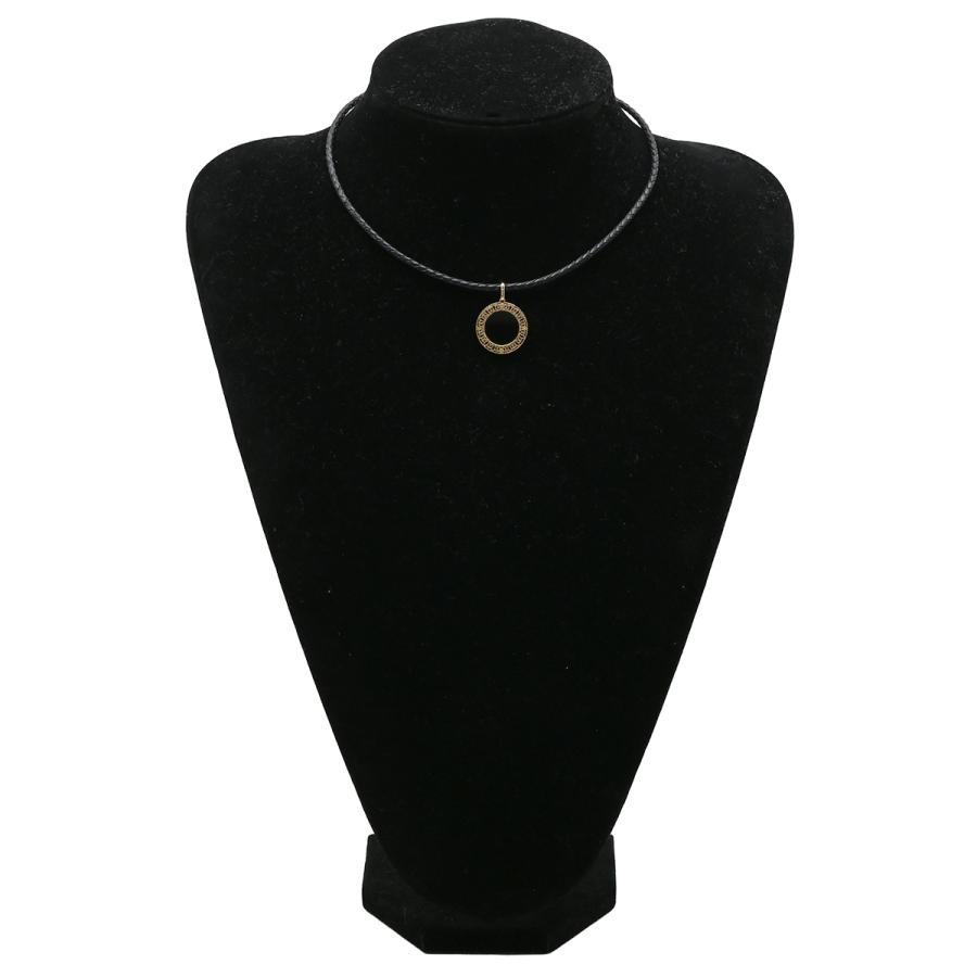 ペンダント　AU750 18 k 刻印　あり ネックレス サークル型ペンダント ゴールド イエローゴールド×ブラック