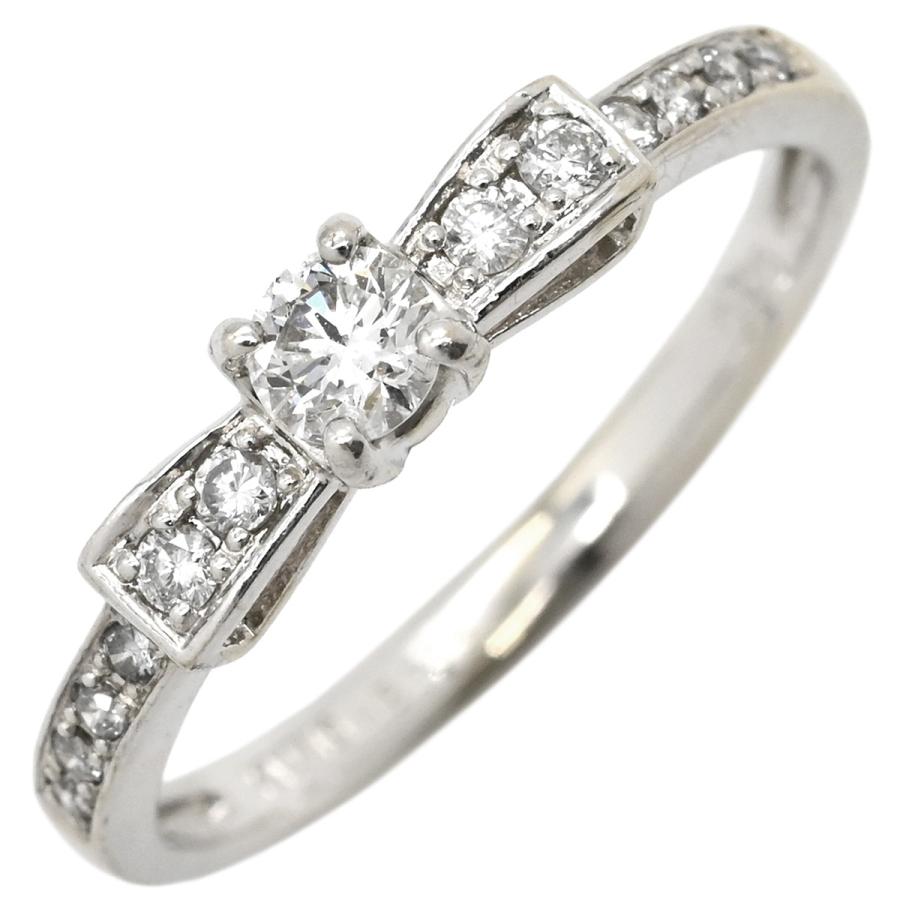 リング 指輪 ダイヤモンド 0.26ct シルバー ホワイトゴールド 14