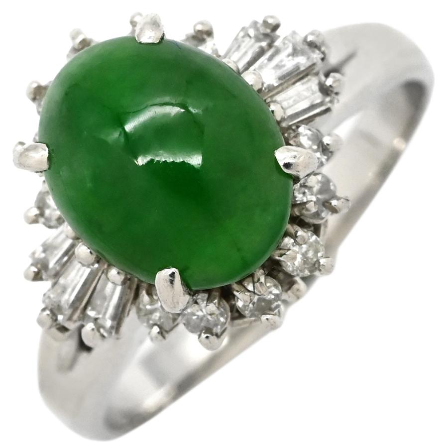 リング 指輪 ヒスイ 0.157ct ダイヤモンド シルバー 緑 グリーン 翡翠