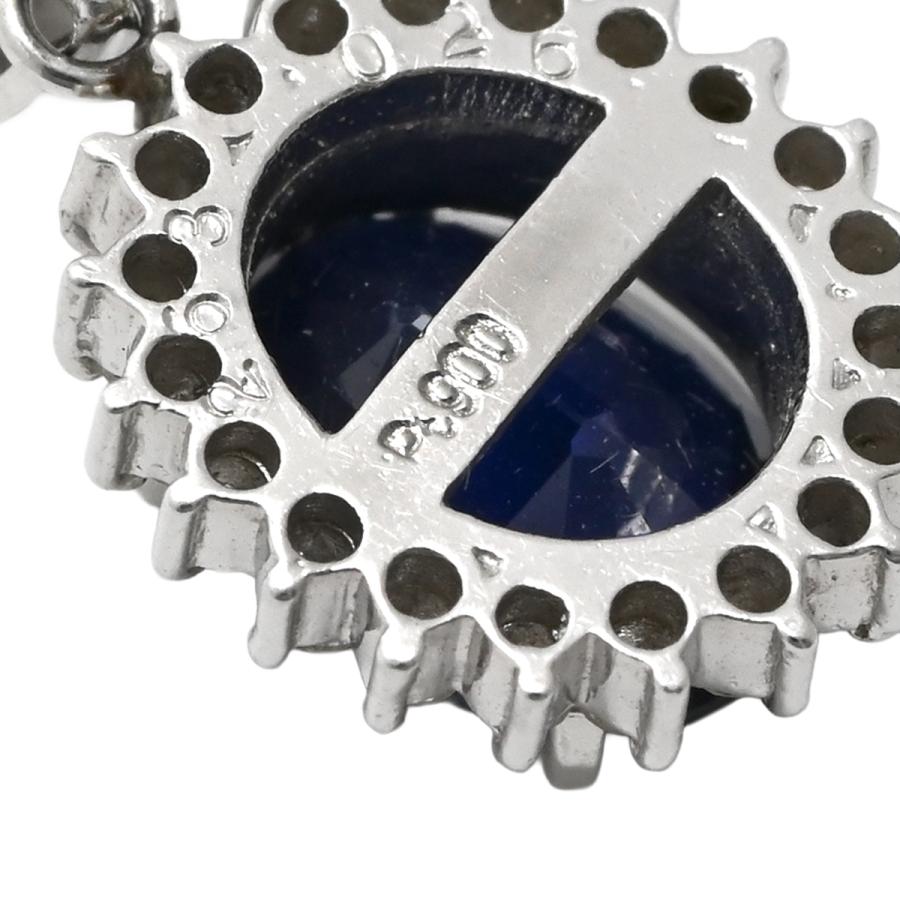 ペンダントトップ サファイア 2.63ct ダイヤモンド ブルー ブルーX