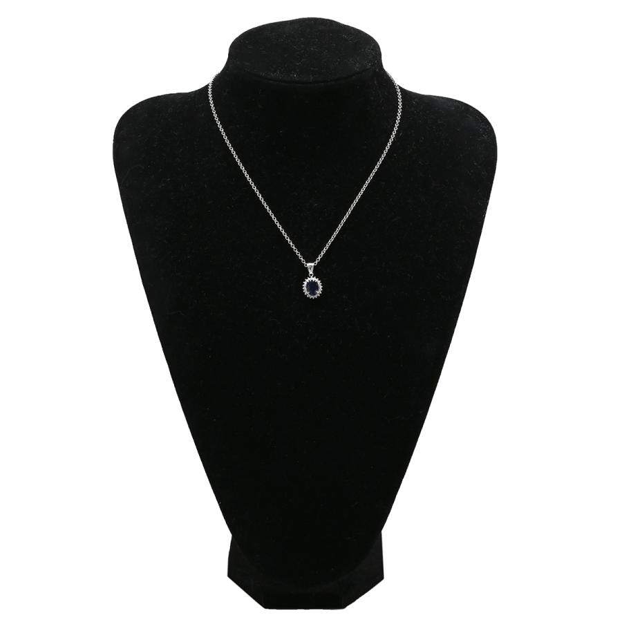 ペンダントトップ サファイア 2.63ct ダイヤモンド ブルー ブルーX