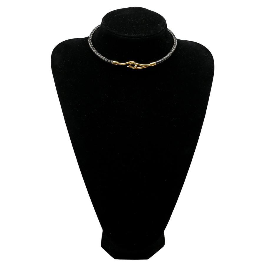 HERMES（エルメス） チョーカー ジャンボ レザー ブラック 二連