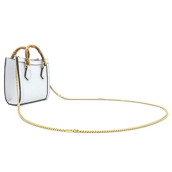 GUCCI（グッチ） ショルダーバッグ ダイアナ ナノバッグ レザー ブルー 