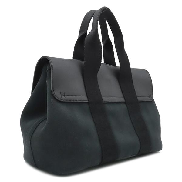 エルメス ヴァルパライソ PM ハンドバッグ ポーチ トワルシェブロン ブラック エルメス HERMES ヴァルパライソPM ハンドバッグ トワルシェブロン