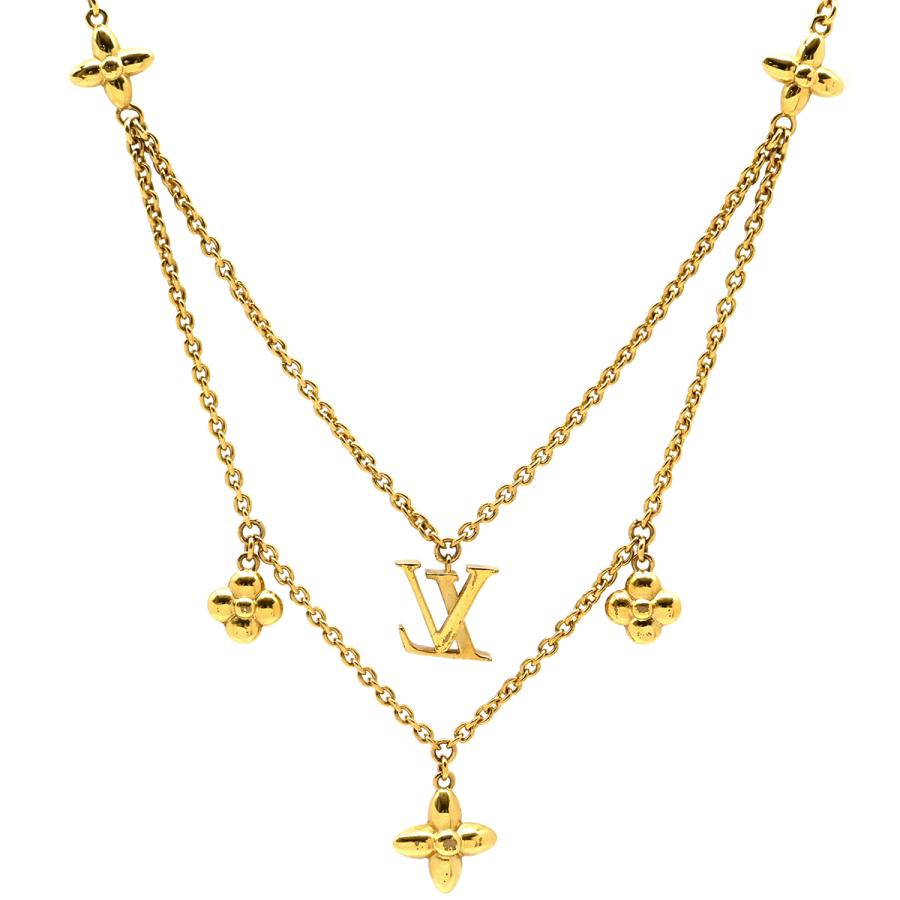 【正規品】ルイヴィトン ネックレス LV フローラグラム GP ゴールド LOUIS VUITTON（ルイ・ヴィトン） ネックレス LV フローラグラム GP