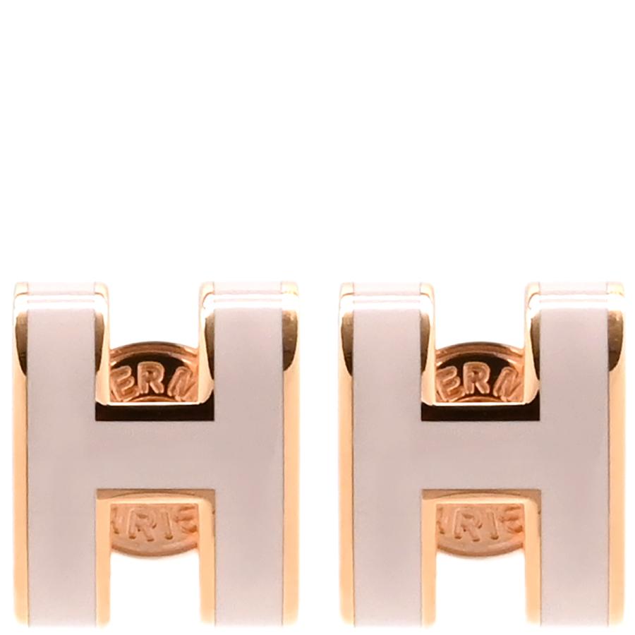 HERMES（エルメス） ピアス ポップアッシュ Hピアス ミニ GP ピンク